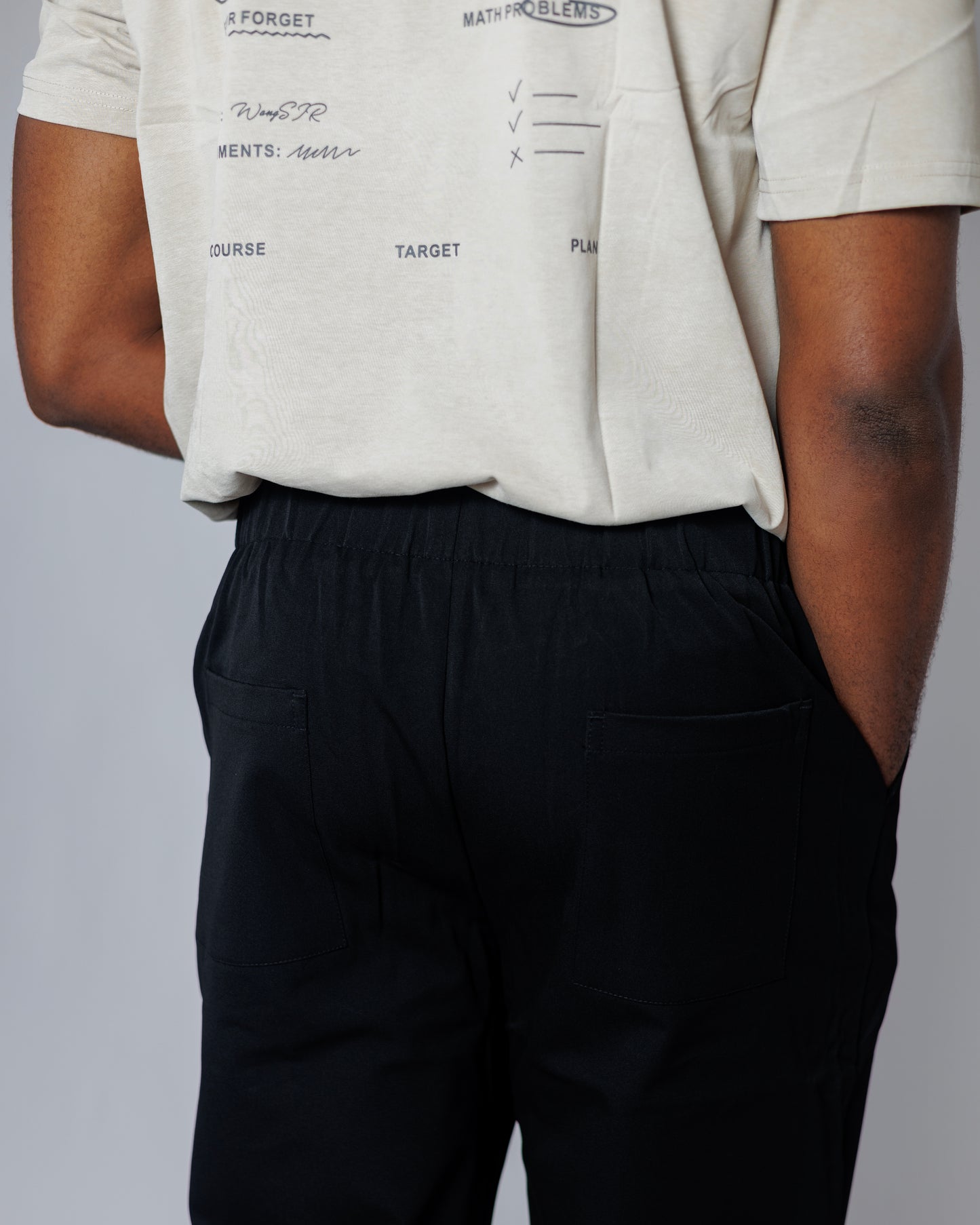 OOD Tailored Trousers in Jet Black