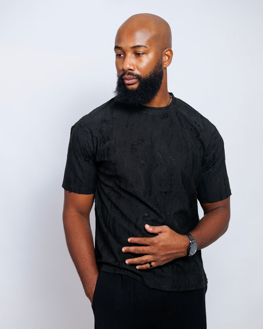 OOD Burnout Tee in Jet Black