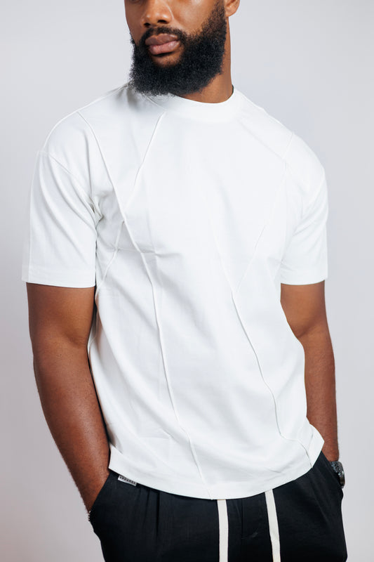 OOD Panel Detail Tee in White