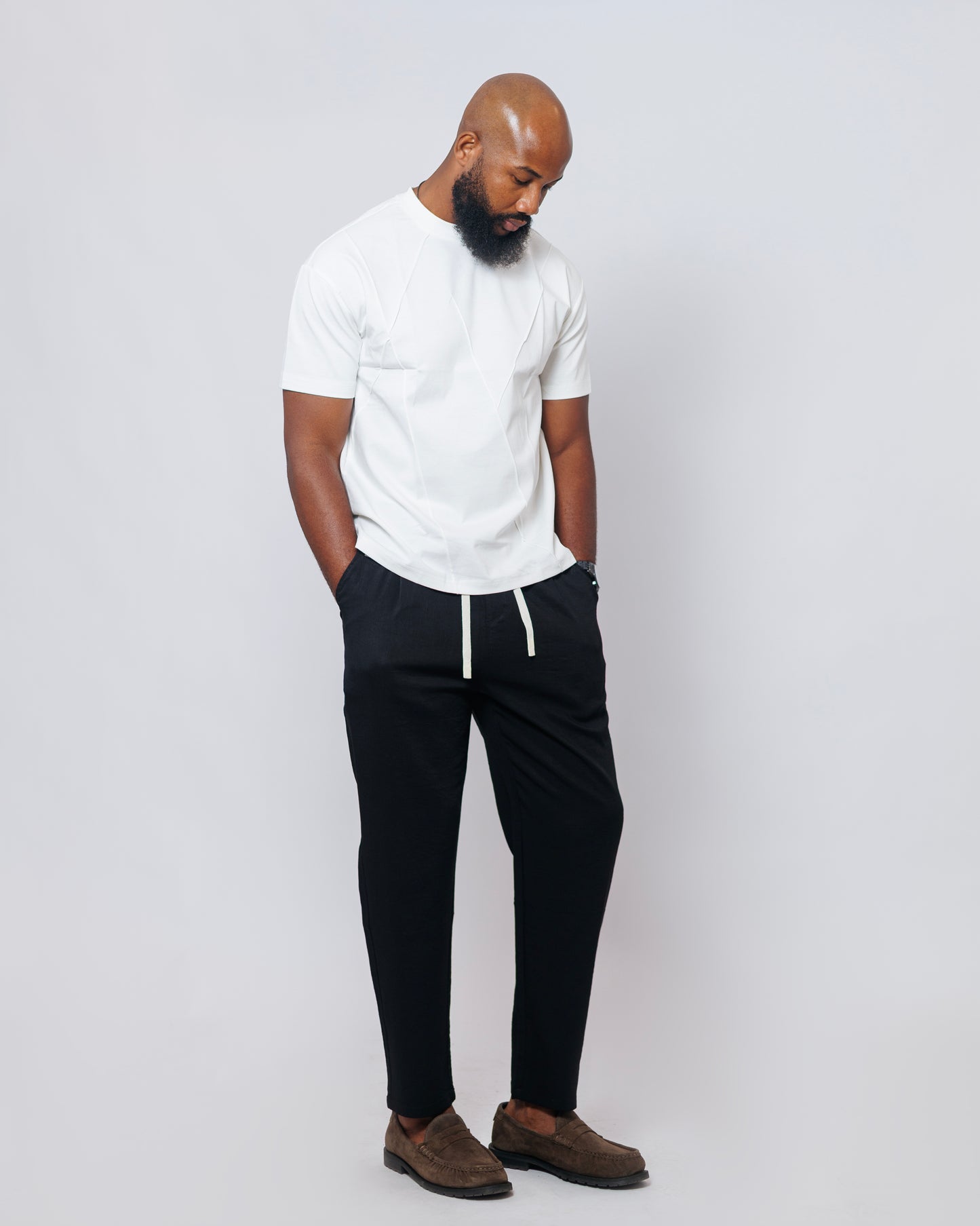 OOD Panel Detail Tee in White