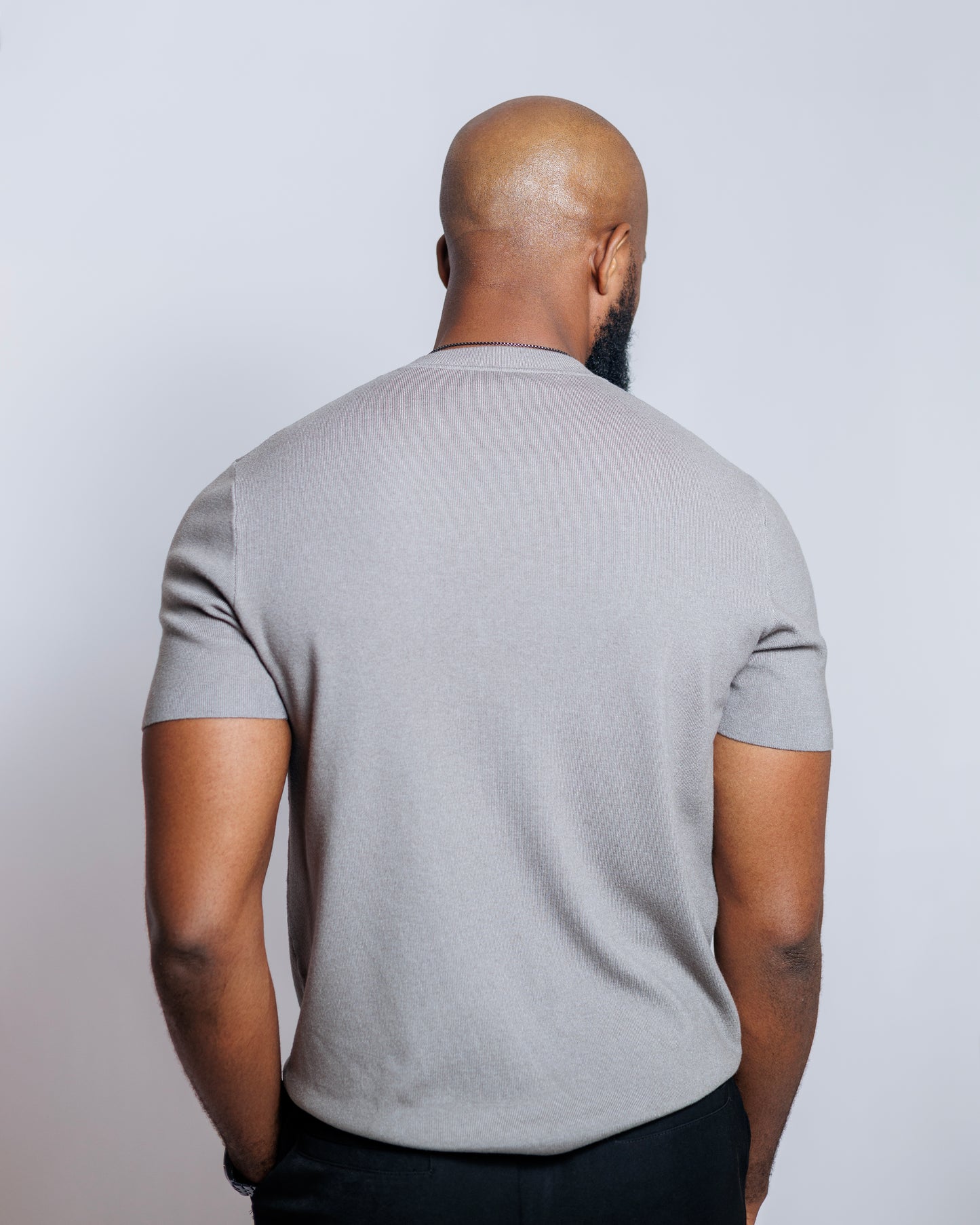 OOD Knit Crew Tee in Ash Grey