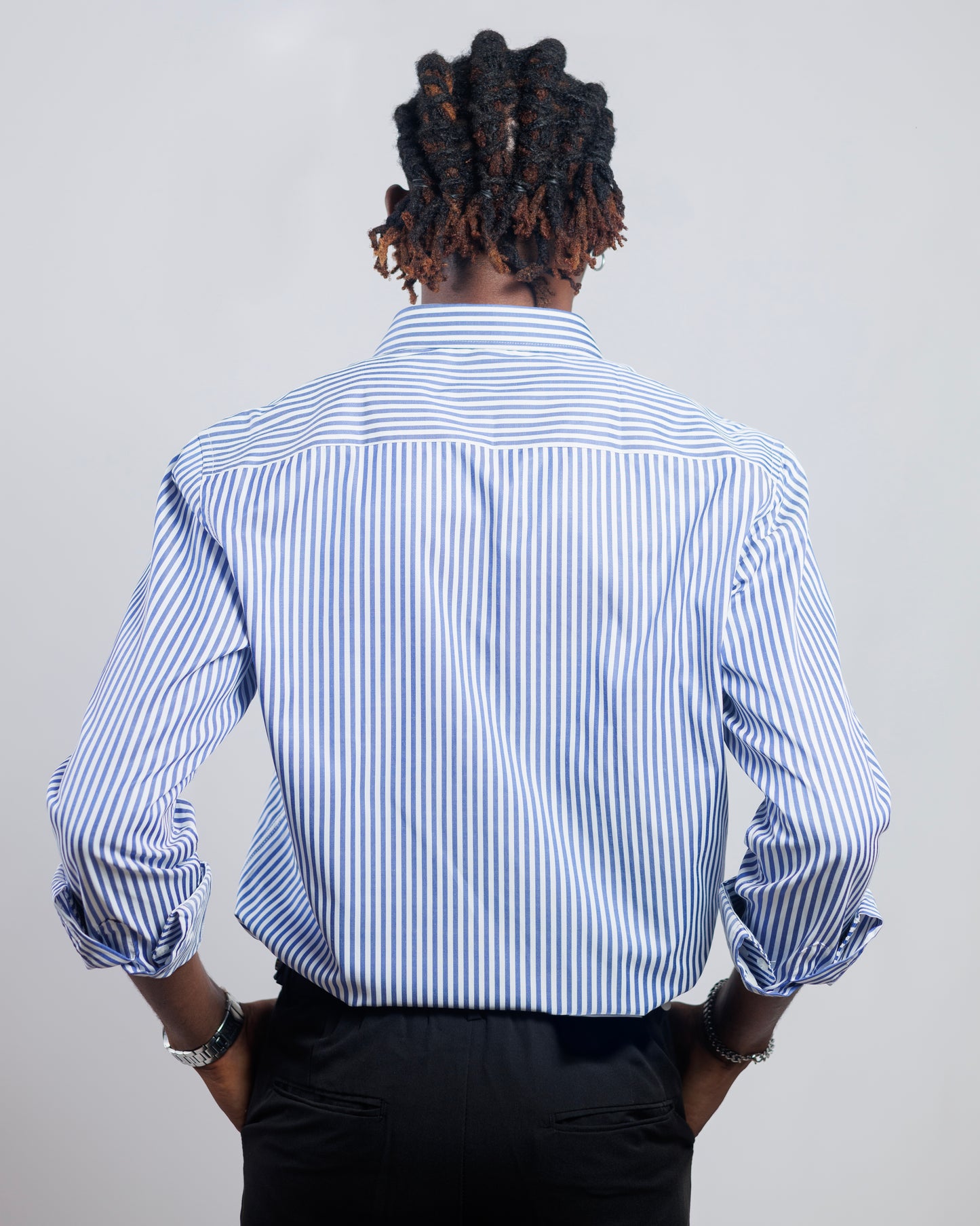 DNB Striped Slim fit Shirt in Blue