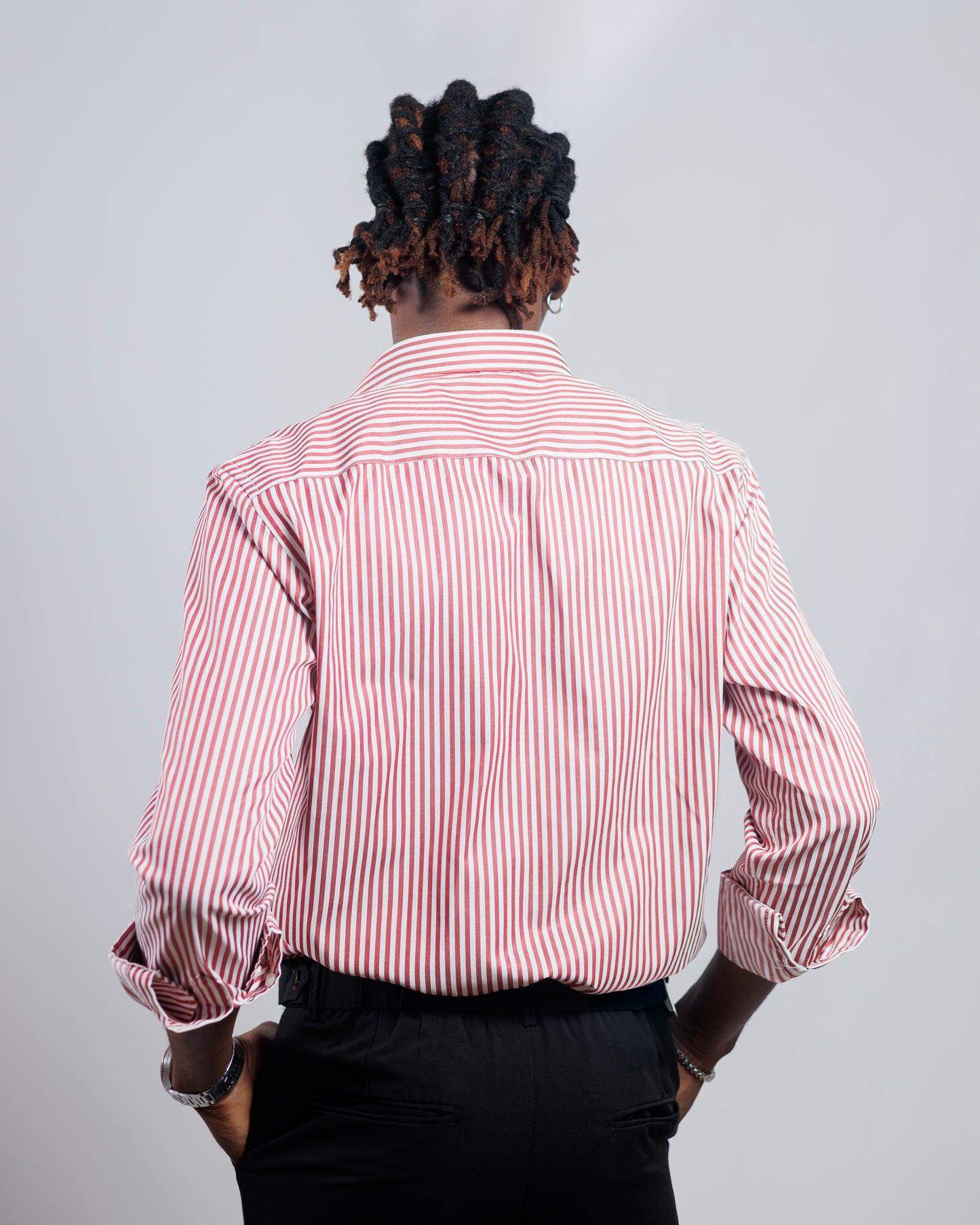 DNB Striped Slim fit Shirt in Red
