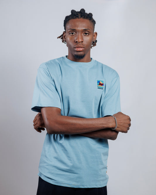 Old Eagle Vista Tee in Sky Blue