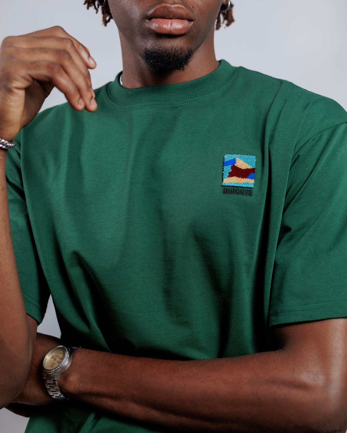 Old Eagle Vista Tee in Forest Green