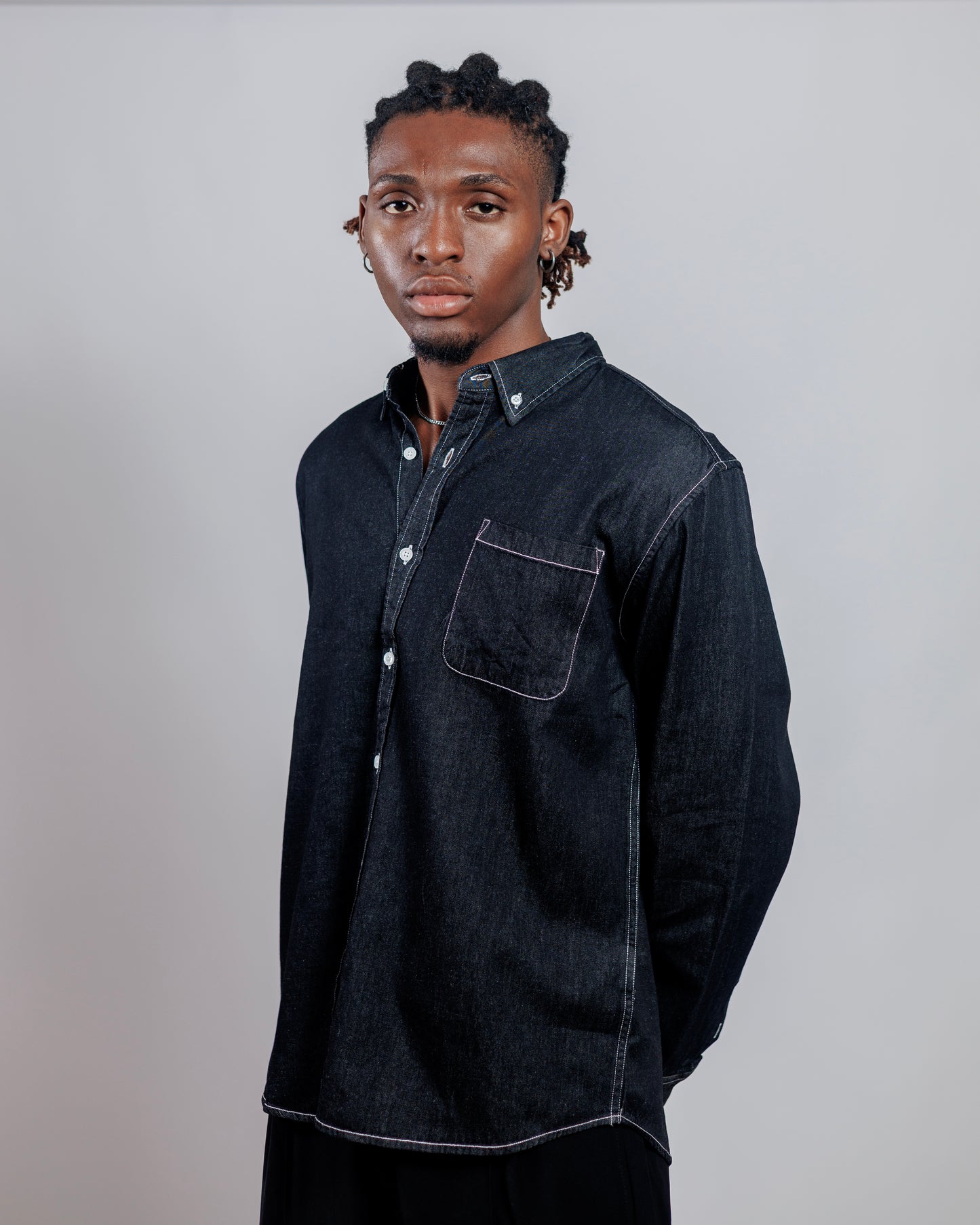 Ood Denim Shirt in Black Wash