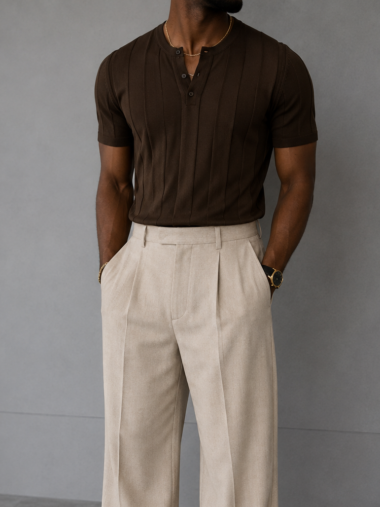 Marrakesh Knit Henley Shirt