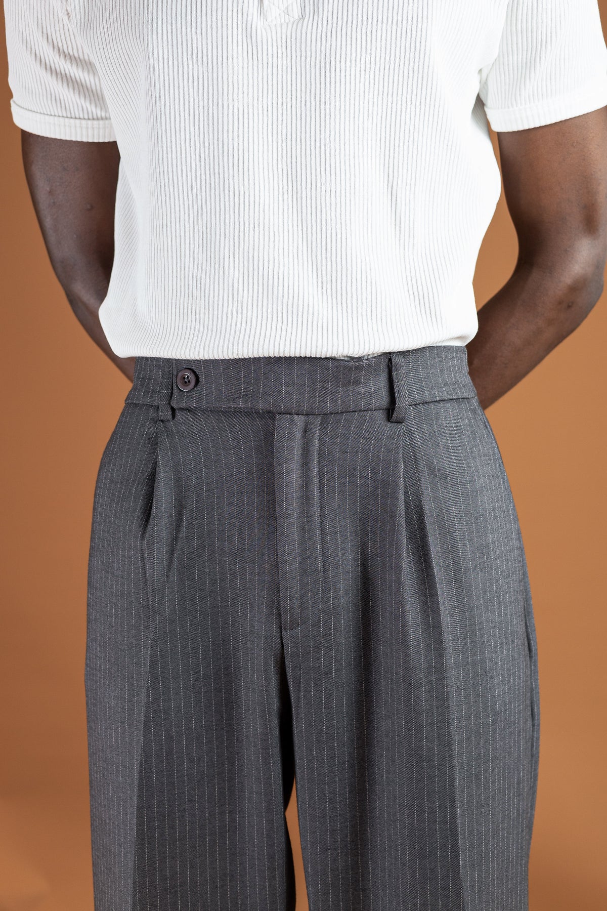 Ood Pinstripe Tailored Trousers