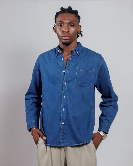 Ood Denim Shirt in Mid Wash