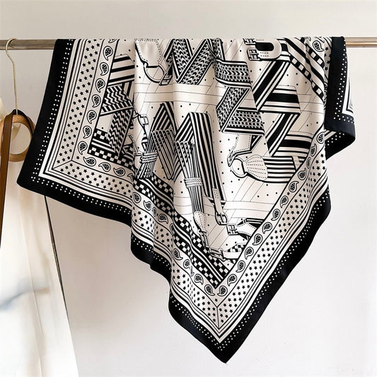 Steelwave Silk Scarf in Black